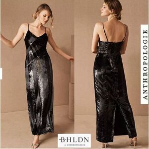 Yumi Kim X BHLDN Anthropologie Extra Small Pietra Dress‎ Black Metallic Striped